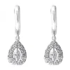 Fashion Kelley Collection Diamond Pear Shape Dangle Earrings