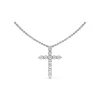 Fashion Fana Diamond Prong Cross Necklace