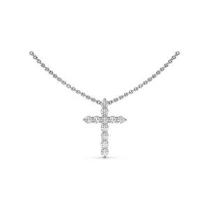 New Fana Diamond Prong Cross Necklace