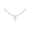 Hot Fana Diamond Prong Cross Necklace