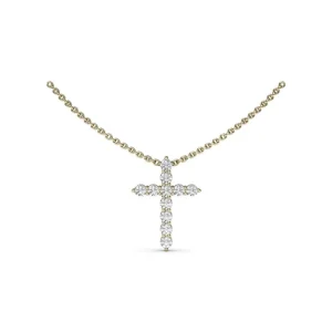 New Fana Diamond Prong Cross Necklace