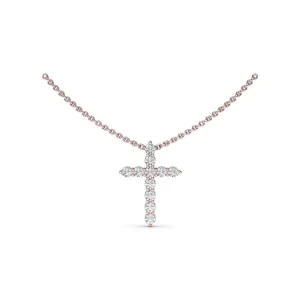 New Fana Diamond Prong Cross Necklace