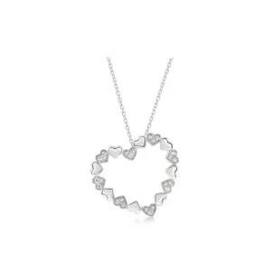 Hot Kelley Collection Diamond Puff Heart Pendant