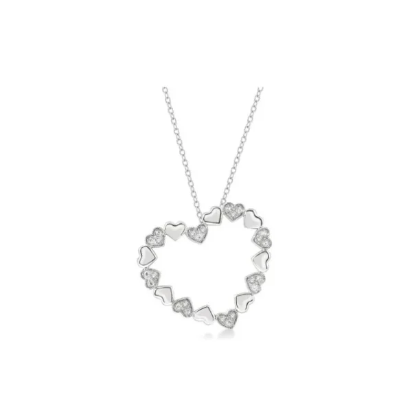 Hot Kelley Collection Diamond Puff Heart Pendant