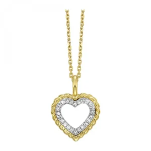 Sale Kelley Collection Diamond Rope Heart Pendant