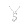 Fashion Kelley Collection Diamond Script Initial "S" Necklace