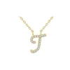 Clearance Kelley Collection Diamond Script Initial "T" Necklace