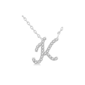 Sale Kelley Collection Diamond Script Initial "K" Necklace