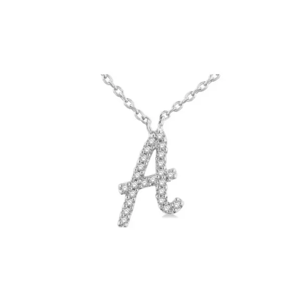 Outlet Kelley Collection Diamond Script Initial "A" Necklace