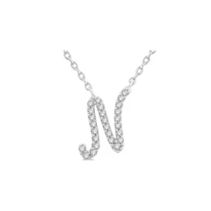 New Kelley Collection Diamond Script Initial "N" Necklace