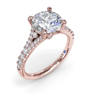 New Fana Diamond Split Shank Engagement Ring