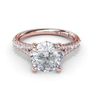 New Fana Diamond Split Shank Engagement Ring