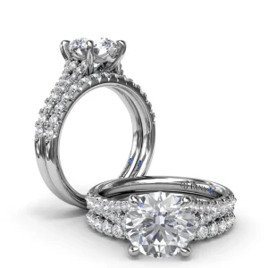 New Fana Diamond Split Shank Engagement Ring