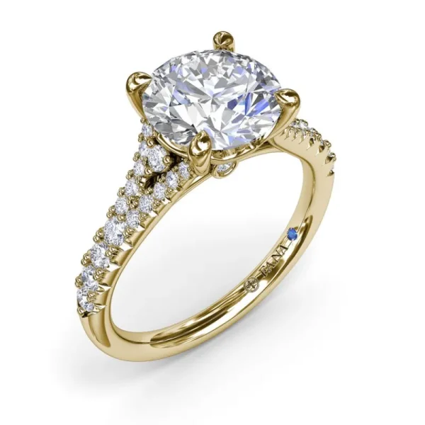 New Fana Diamond Split Shank Engagement Ring