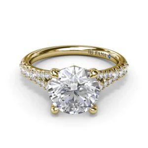 New Fana Diamond Split Shank Engagement Ring