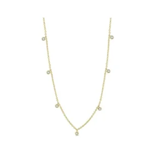 Fashion Kelley Collection Diamond Station Necklace