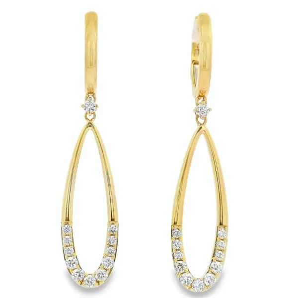 Hot Kelley Collection Diamond Teardrop Dangle Earrings