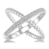 Fashion Kelley Collection Diamond 'X' Ring