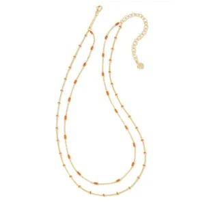 Outlet Kendra Scott Dotti Multi Strand Necklace Gold in Orange