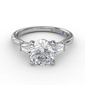 New Fana Double Baguette Diamond Engagement Ring