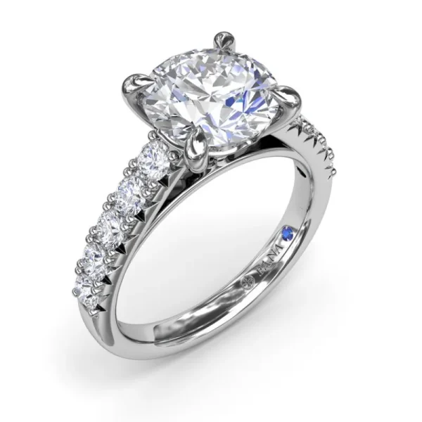 Fashion Fana Double Prong Diamond Engagement Ring