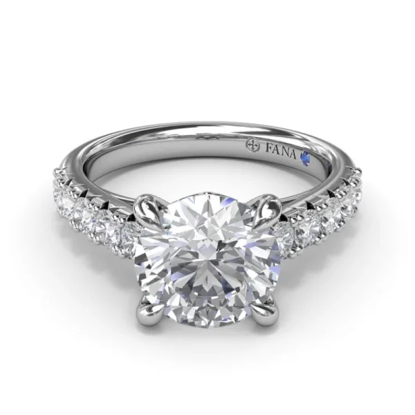 Fashion Fana Double Prong Diamond Engagement Ring