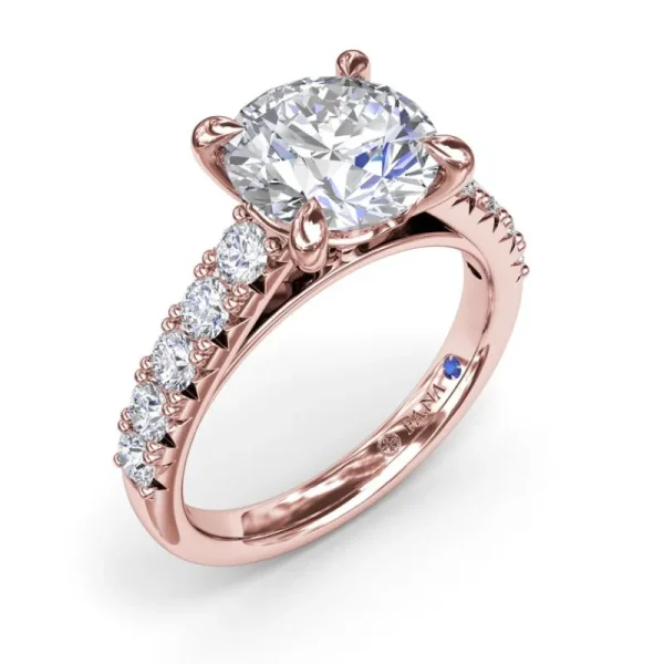 Fashion Fana Double Prong Diamond Engagement Ring