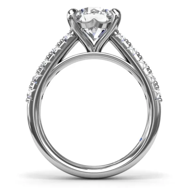 Fashion Fana Double Prong Diamond Engagement Ring