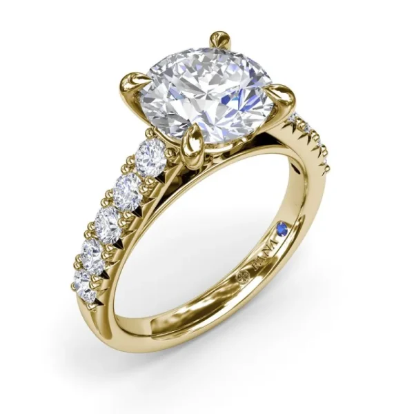 Fashion Fana Double Prong Diamond Engagement Ring