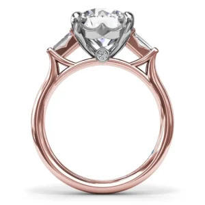 Sale Fana Double Tapered Baguette Diamond Engagement Ring