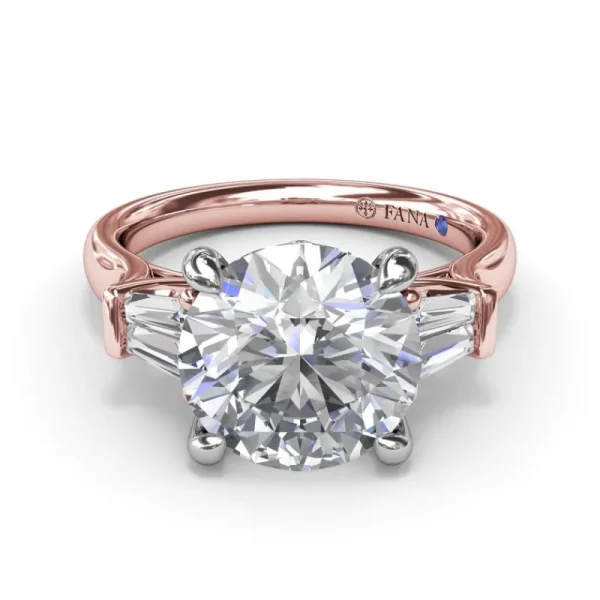 Sale Fana Double Tapered Baguette Diamond Engagement Ring