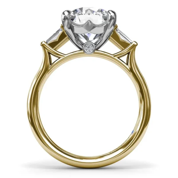 Sale Fana Double Tapered Baguette Diamond Engagement Ring