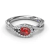 Outlet Fana East-to-West Oval Ruby Ring