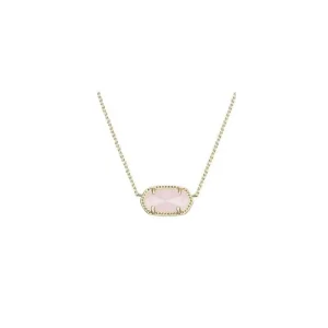 Fashion Kendra Scott Elisa Gold Pendant Necklace in Rose Quartz