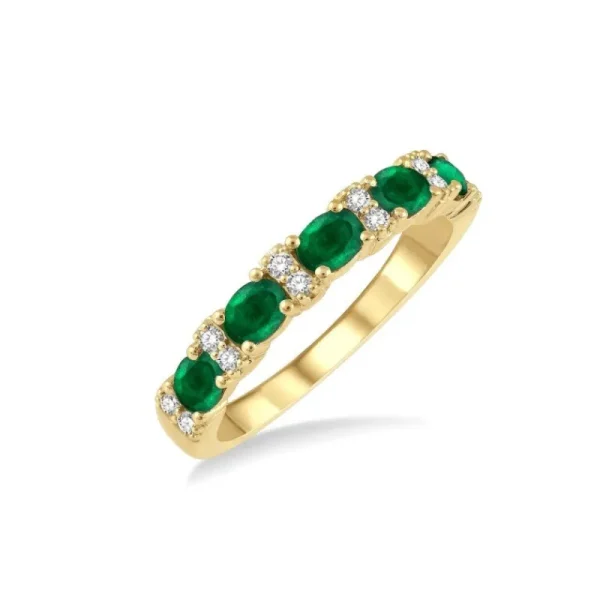 Clearance Kelley Collection Emerald & Diamond Band