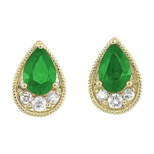 Outlet Kelley Collection Emerald & Diamond Earrings