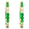 New Kelley Collection Emerald & Diamond Hoop Earrings