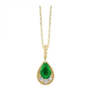 Best Kelley Collection Emerald & Diamond Pendant