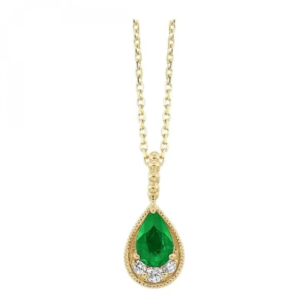 Best Kelley Collection Emerald & Diamond Pendant