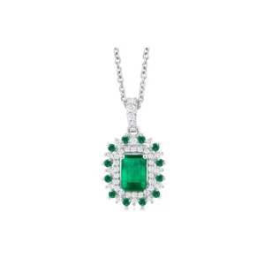 Hot Kelley Collection Emerald & Diamond Pendant