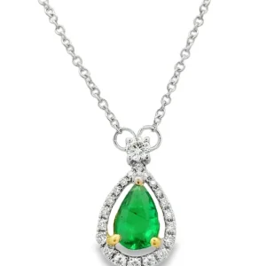 Online Kelley Collection Emerald & Diamond Pendant