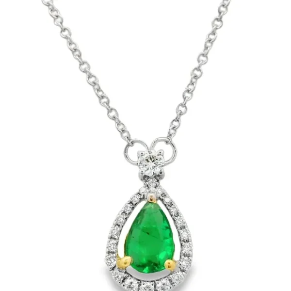 Online Kelley Collection Emerald & Diamond Pendant