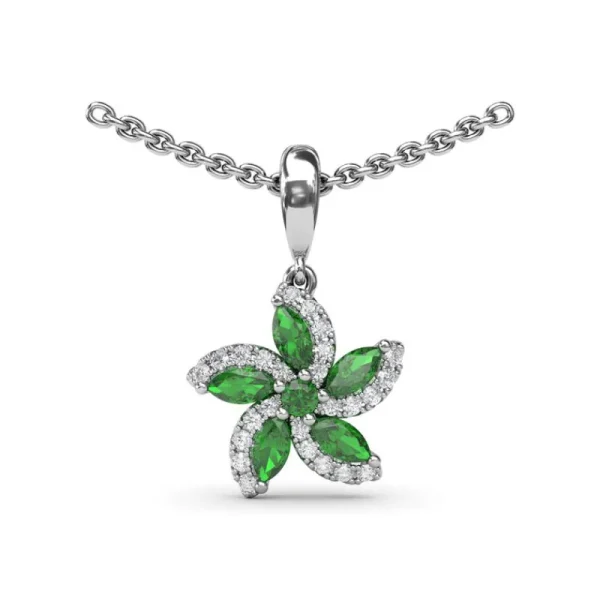 New Fana Emerald and Diamond Catalina Pendant