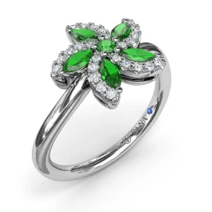 Hot Fana Emerald and Diamond Catalina Ring