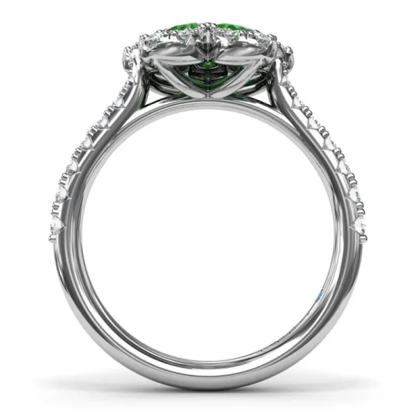 Outlet Fana Emerald and Diamond Magnolia Ring