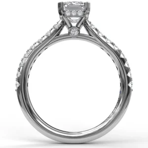 Online Fana Emerald Cut Solitaire With Hidden Halo