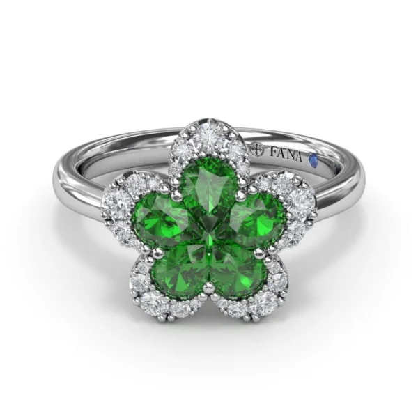 Clearance Fana Emerald Magnolia Ring