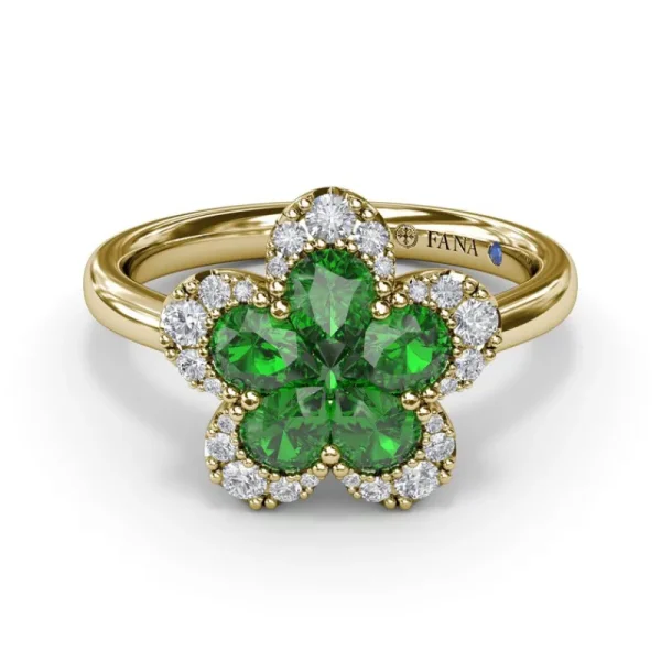 Clearance Fana Emerald Magnolia Ring