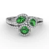 New Fana Feel The Elegance Emerald and Diamond Ring