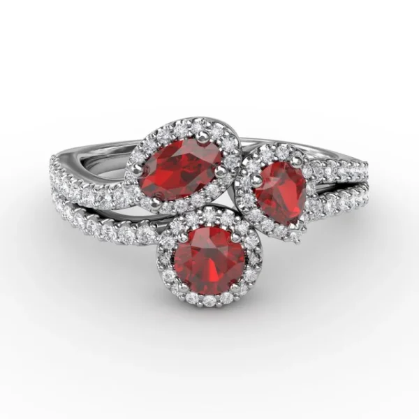 Hot Fana Feel The Elegance Ruby and Diamond Ring